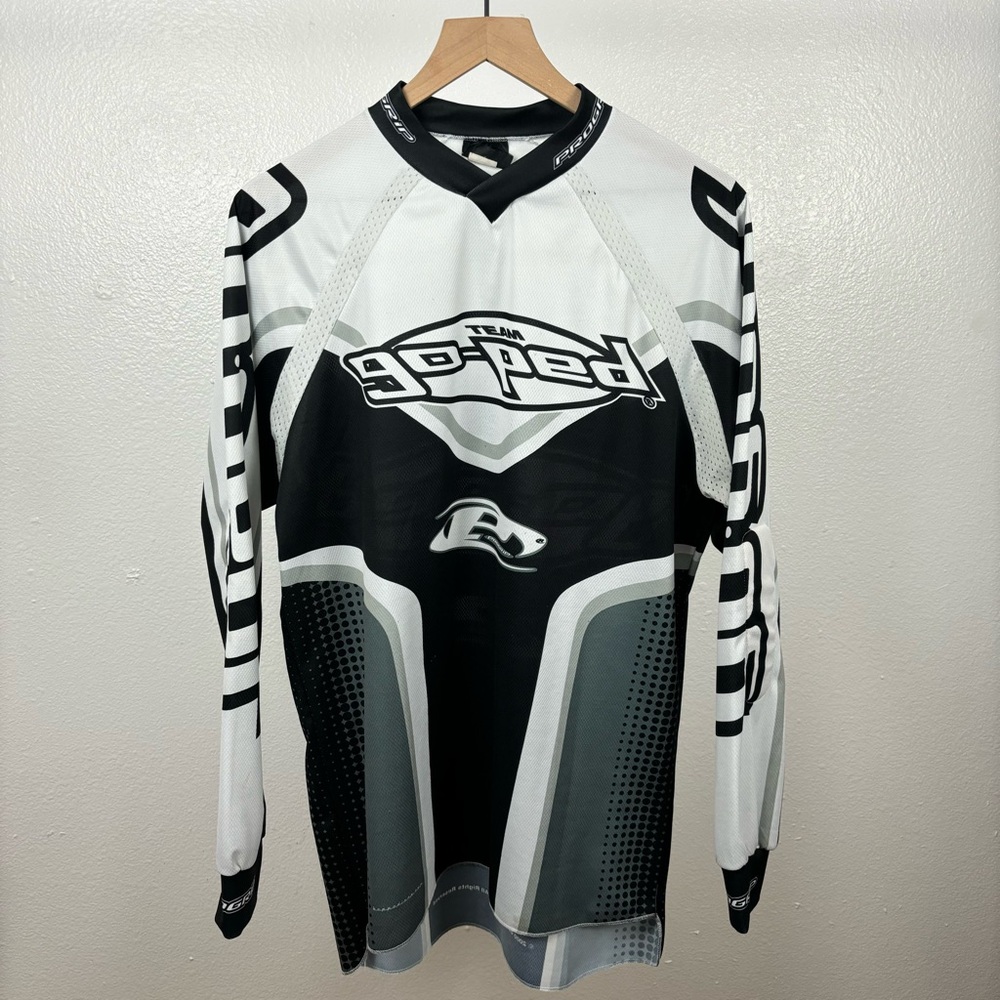 Vintage Motocross Kit Jersey 1990s Racing 90s Progrip Go Ped BMX Size Large
